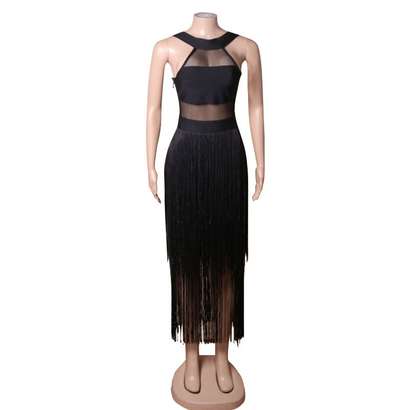 High-Grade Bandage Tassel Dress 🇫🇷 French-Inspired Fit