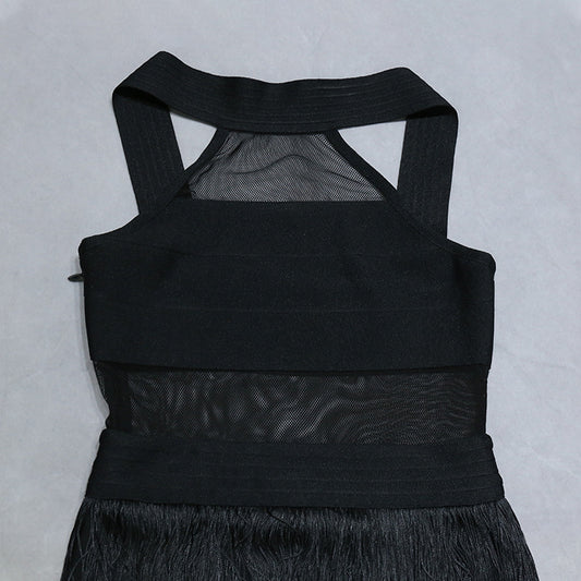 High-Grade Bandage Tassel Dress 🇫🇷 French-Inspired Fit